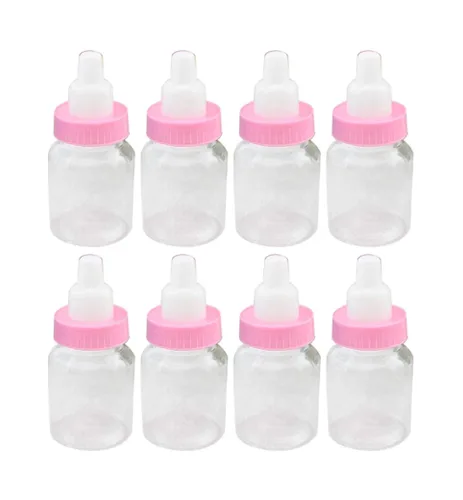 Vista 6 de Baby Shower Favor - Paquete de 36 mini botellas de leche para regalo de fiesta, cajas de 1.5 x 3.5 pulgadas, tarro de dulces para baby shower (azul)