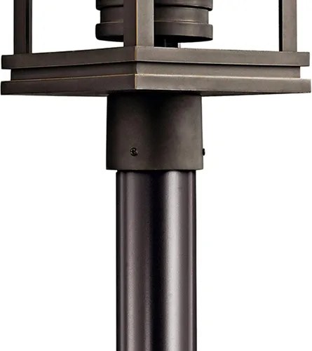 Vista 2 de Kichler 49478RZ South Hope - Soporte de poste para exteriores, 1 luz, bronce frotado