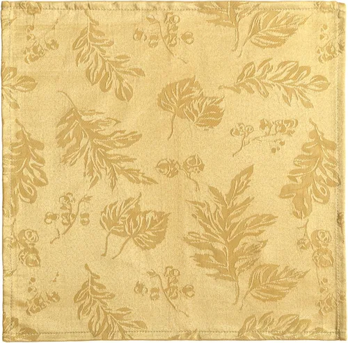 Vista 4 de Elrene Home Fashions. - Elegante mantel de damasco, diseño de hojas tejidas.