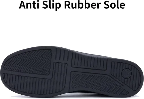 Vista 5 de QAUPPE Zapatos deportivos para hombre con soporte para el arco, zapatos de skate de moda, antideslizantes, deportivos, atléticos, para caminar