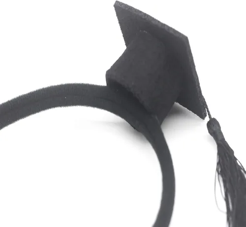 Vista 4 de BinaryABC Diadema para sombrero de graduación, mini diadema de licenciatura, suministros para fiesta de graduación 2024, decoraciones de graduación