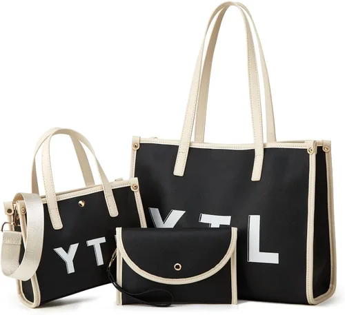 Vista 7 de Women Fashion Handbag Wallet Tote Bag Shoulder Bag Top Handle Satchel Purse Set