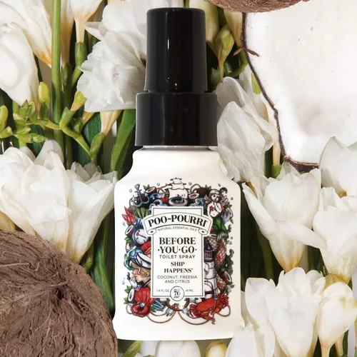 Vista 4 de Poo-Pourri Ship Happens Before You Go - Aerosol para inodoro, botella de 1.4 onzas, paquete de 2