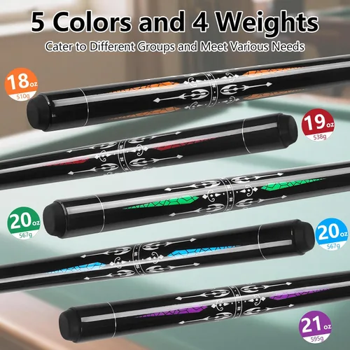 Vista 6 de Pool Cue, 58" Billiard Cue Stick 2-Piece Maple Wood Pool Cue Stick 18 19 20 21oz for Bar House Pool Table Sports Azul 20oz