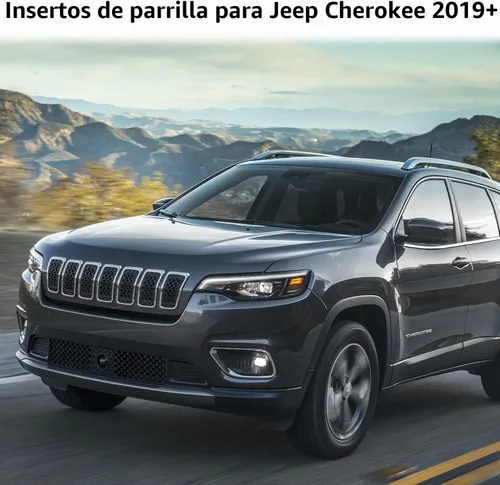 Vista 6 de JeCar Insertos de Parrilla ABS Kit de Moldura de Cubierta de Rejilla Compatible con Jeep Cherokee 2019-2021 KL, Negro