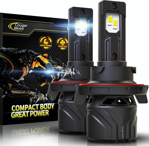 Vista 13 de Cougar Motor - Bombillas H4, 9003 luces antiniebla 6500K blancas sin polaridad para uso en carretera o todoterreno, enchufe y uso - Paquete de 2