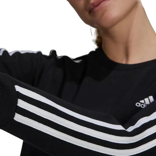 Vista 5 de adidas Sudadera Essentials de forro polar con 3 rayas para mujer