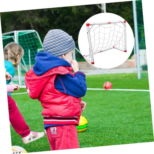 Vista 4 de Luxshiny Portería de fútbol portátil plegable para puerta de fútbol ligera resistente a la intemperie para jugar en interiores y exteriores
