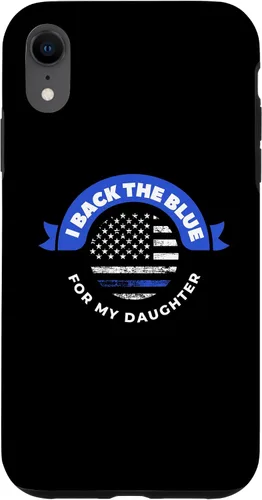 Vista 9 de Funda para iPhone 12 mini I Back The Blue For My Daughter Police Parents