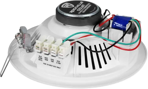 Vista 8 de Rockville Amplificador comercial RCS80-1 70V con 4 altavoces de techo
