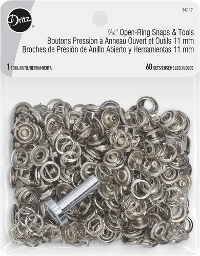 Vista 9 de Dritz Broches de alta resistencia 5/8" níquel 60 juegos con herramientas