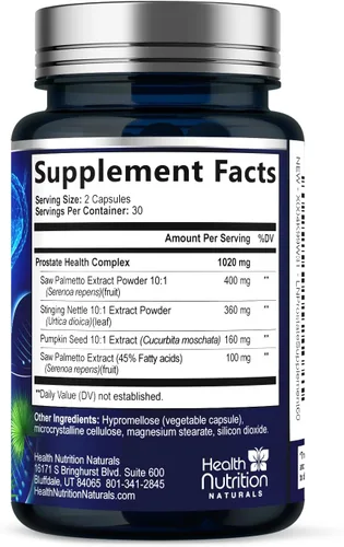 Vista 9 de Suplementos para la salud de la próstata para hombres – 3 veces más fuerza con mezcla de palma enana americana – Complejo de apoyo de raíz de ortiga