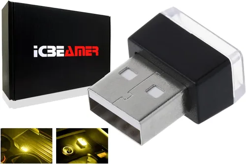 Vista 35 de ICBEAMER Smart USB 1-Paquete (Azul) Luz de Noche LED Automática Plug-in Miniatura para Coche, Van, Pickup, Camión, Interior, Maletero, Iluminación