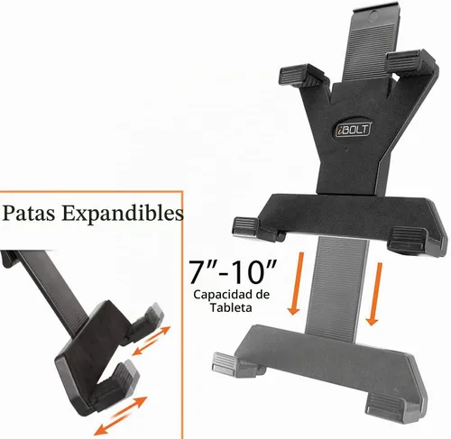 Vista 5 de iBOLT TabDock - Soporte para portavasos de tableta de 7 a 10 pulgadas para camiones y vehículos