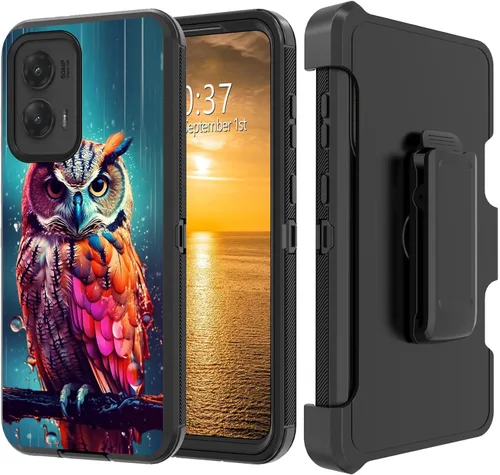 Vista 81 de Funda para Moto G Stylus 5G 2023 con funda de clip para cinturón y soporte, resistente de doble capa, resistente a prueba de golpes, para Motorola