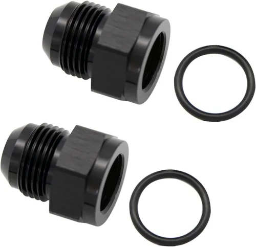Vista 20 de 1/8 NPT hembra a -3 AN AN3 macho Flare Thread Expander adaptador Expander Accesorios de manguera Aluminio Negro