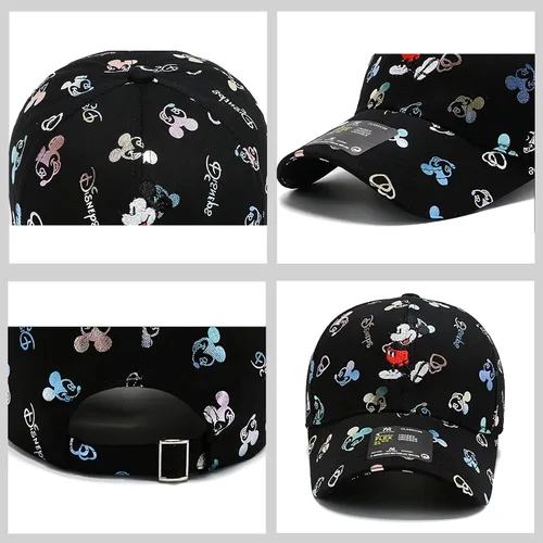 Vista 4 de Gorra de béisbol de dibujos animados bordado e impresión, sombreros de sol para hombres y mujeres, sombrero de béisbol hip hop para decoración
