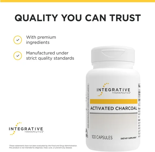 Vista 6 de Integrative Therapeutics Carbón activado - Suplemento para la salud digestiva e intestinal* - Soporte gastrointestinal* - Sin gluten y sin lácteos