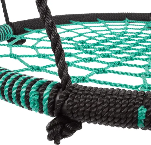 Vista 4 de Hey! Play! Columpio para árbol de telaraña, grande de 40 pulgadas de diámetro, para colgar con cuerda, gran equipo de patio trasero para niños