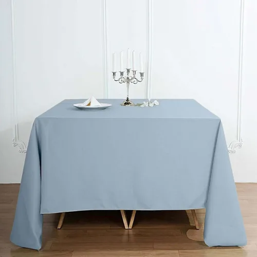 Vista 10 de Efavormart - Mantel cuadrado de lino de poliéster sin costuras, 54 x 54 pulgadas, color beige, para banquetes de boda, fiesta, restaurante