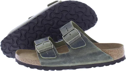 Vista 103 de Birkenstock Sandalias unisex Arizona con plantilla suave para adultos Negro (black Oiled Leather)