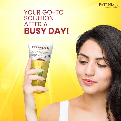 Vista 3 de Patanjali Gel de Aloe Vera Kesar Chandan 150 Gm (5.29 oz)