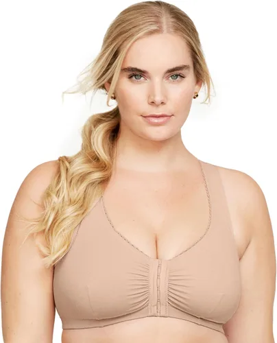 Vista 6 de Glamorise Cierre frontal de algodón T-Back Wirefree 1908 para mujer