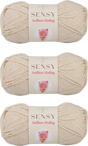 Vista 24 de Sensy Softee Hilo para Bebé, 3.5 oz, 275 yardas, Gauge 3 Light (Almendra)