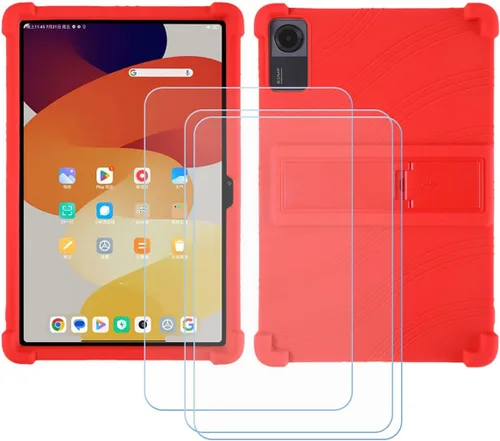 Vista 8 de TPU Cover for Lenovo Idea Tab Pro Gen 2 + 3 HD Tempered Glass, Silicone Shell Bumper Protective Back Case - 9 Hardness Anti-Scratch Screen Protector