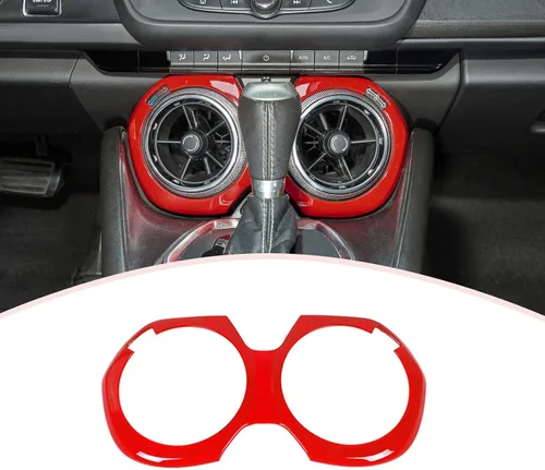 Vista 8 de Cubierta de ventilación de salida de aire de fibra de carbono, accesorios interiores compatibles con Chevrolet Chevy Camaro 2016-2026