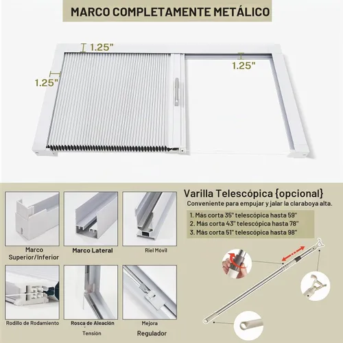 Vista 4 de Persianas y persianas opacas para ventana, persianas celulares inalámbricas con aislamiento térmico, persianas de panal para ventanas inclinadas
