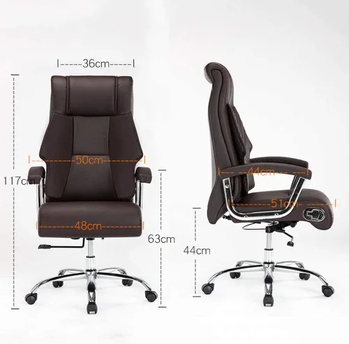 Vista 2 de Silla de oficina ajustable ejecutiva, silla ergonómica para computadora con almohadas de espuma viscoelástica en capas (D)