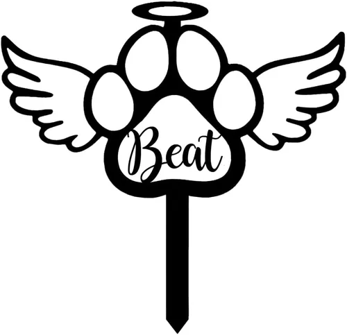 Vista 10 de Marcadores de tumbas para mascotas, marcadores conmemorativos para mascotas, placas de lápidas de metal para jardín, regalos personalizados