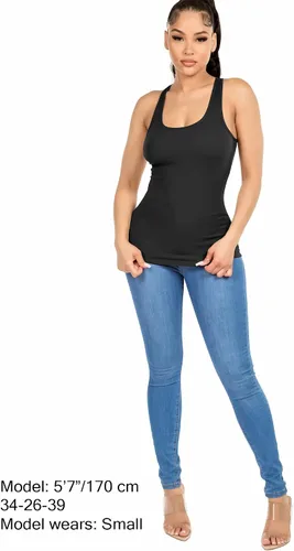 Vista 4 de Camisetas sin mangas de algodón acanalado con espalda cruzada para mujer, camisetas básicas de entrenamiento atlético, camisetas sin mangas