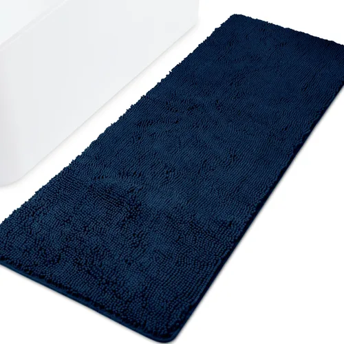 Vista 41 de Yeaban Alfombra de pasillo de baño de 24 x 72 pulgadas, antideslizante, alfombra de baño larga de felpilla gruesa, absorbente y lavable, alfombra