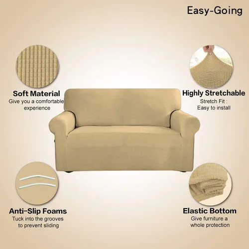 Vista 26 de Easy-Going - Funda elástica sobredimensionada para sofá, 1 pieza, protector muebles, suave, parte inferior elástica, para niños, tela jacquard