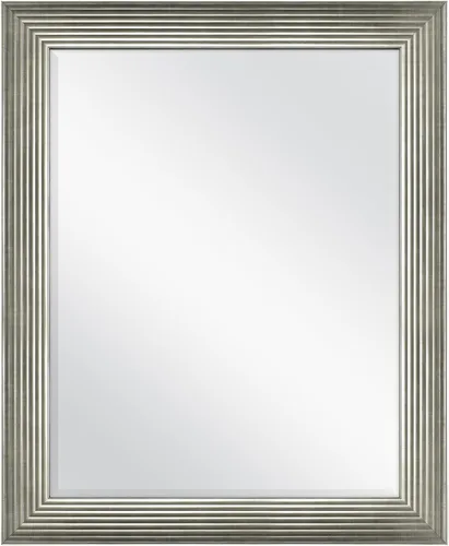 Vista 37 de MCS Simplicity - Espejo de pared grande de 21.5x25.5 pulgadas, espejo negro con detalle biselado, espejo para colgar en pared vertical u horizontal