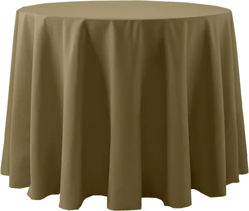 Vista 23 de Ultimate Textile Cotton-Feel - Mantel redondo de 90 pulgadas para comedor, color berenjena, color morado