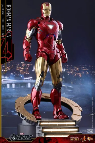 Vista 2 de Hot Toys Figura de Marvel The Avengers Iron Man Mark VI DIECAST a escala 1/6