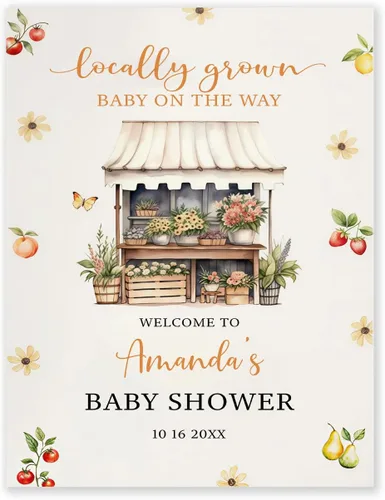 Vista 2 de Señal de bienvenida de Berry Sweet Baby Shower Fresa