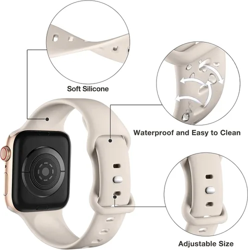Vista 2 de Paquete de 5 correas clásicas compatibles con Apple Watch de 1.496 pulgadas, 1.575 pulgadas, 1.614 pulgadas, 1.654 pulgadas, 1.732 pulgadas, 1.772