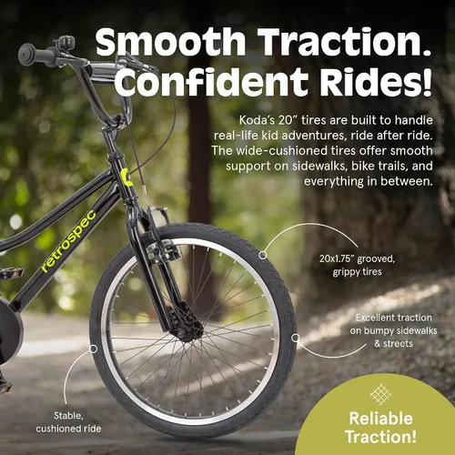 Vista 7 de Retrospec Koda Plus Kids Bike for Boys & Girls Ages 6-8 Years - Children's Bicycle, Adjustable Seat & Handlebars