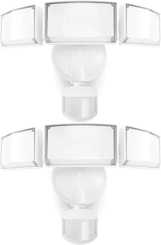 Vista 10 de LUTEC Luces de Seguridad LED de 72W 7500LM con Sensor de Movimiento para Exteriores, 5000K Luz de Día, IP65 Resistente al Agua, de Anochecer a Blanco