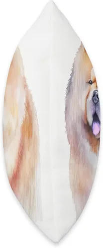Vista 2 de Charming Watercolor Dog Art Chow Chow Chow - Almohada colorida de acuarela para perro, 16 x 16 pulgadas, multicolor
