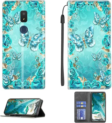 Vista 410 de jioeuinly ATT Motivate 2 - Funda compatible con ATT Motivate 2, funda con soporte abatible y cierre magnético DJS