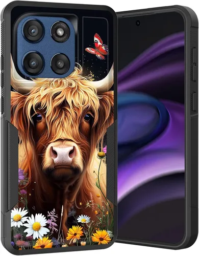 Vista 146 de para Moto G Play 4G 2024, funda de dos capas híbrida resistente y a prueba de golpes, PC duro + silicona suave protectora para Motorola Moto G Play