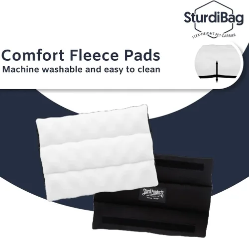 Vista 5 de SturdiBag XL - Transportador de viaje para mascotas: altura flexible para gatos y perros, lados suaves con clips de seguridad y correas