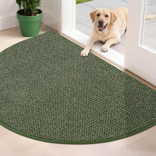 Vista 40 de BEQHAUSE Tapete Atrapa Suciedad para Puerta 17" x 30" Semicírculo Antideslizante Lavable Tapetes de Entrada Alfombras Absorbentes de Bienvenida