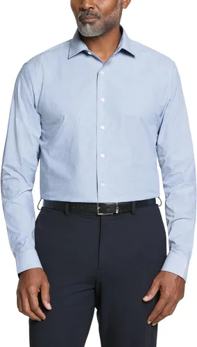 Vista 24 de Kenneth Cole - Camisa de vestir para hombre, corte ajustado, cuadros y rayas (estampadas)