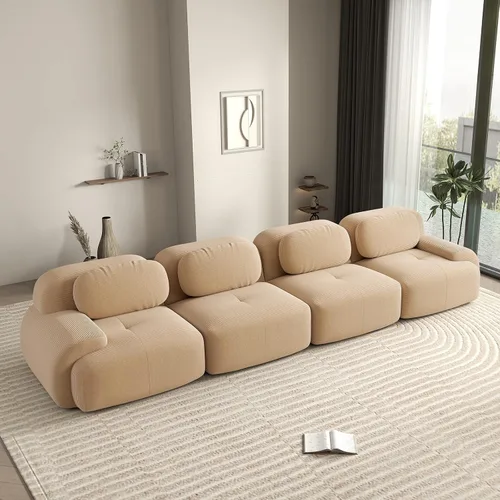 Vista 106 de Sofá biplaza moderno de 80 pulgadas para sala de estar, sofá de pana en forma de nube con asiento profundo, sofá modular negro, sofás de dos plazas